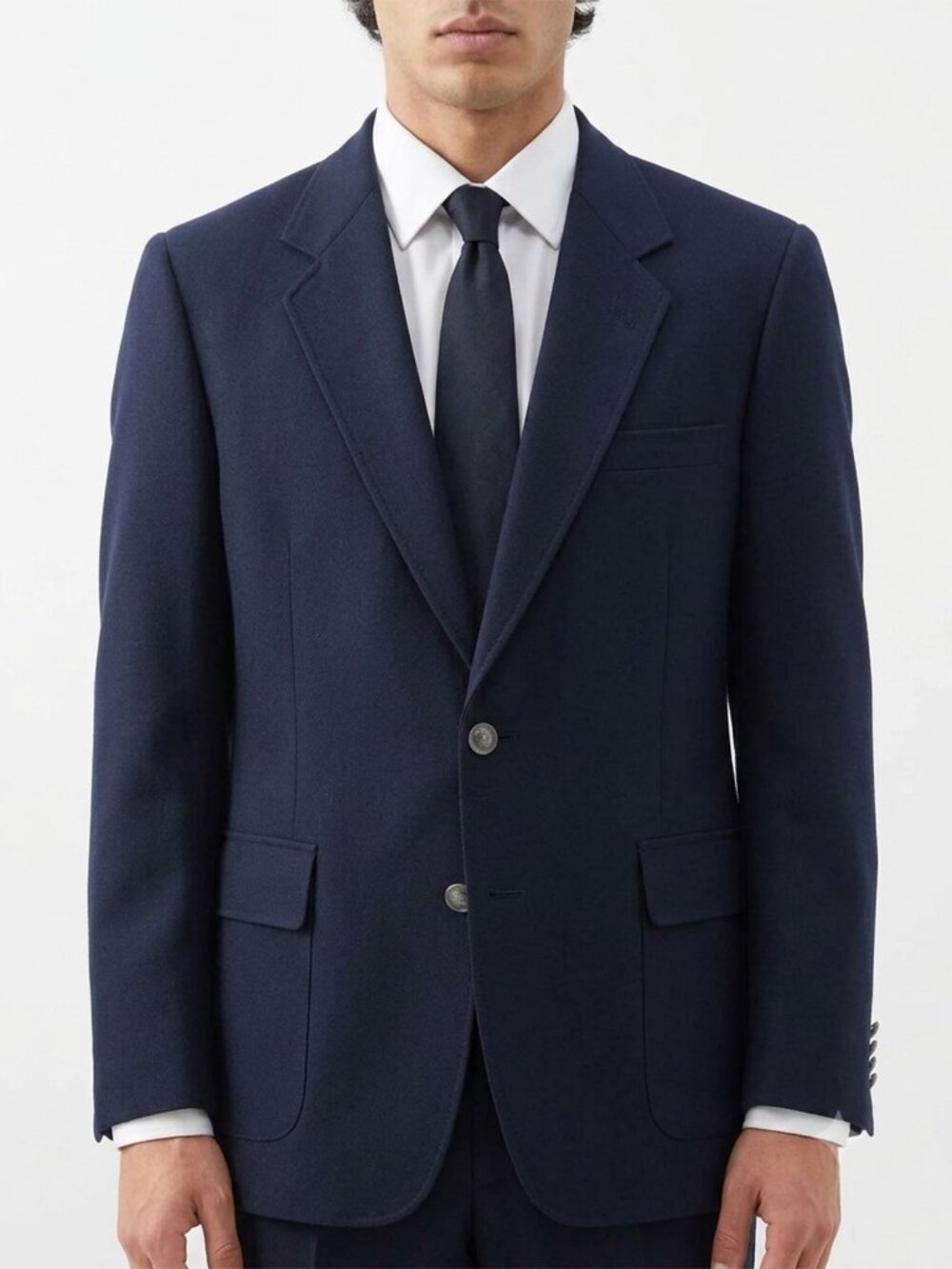 Moore's Men's Navy Blue Wool Blend Blazer Jacket Size 44 Short Sports Coat